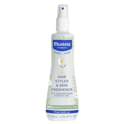 Mustela Eau Rafraîchissante à la Perséose d'Avocat et Camomille BIO, Peau et Cheveux, Bébé et toute la famille - Parfume la peau, Démêle les cheveux,...