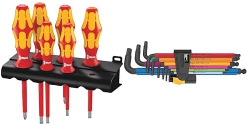 Wera insulated screwdriver set with hex key set