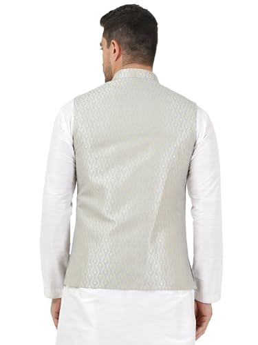 Image of Badoliya & Sons Men's Brocade Zari Nehru Jacket /Waist Coat