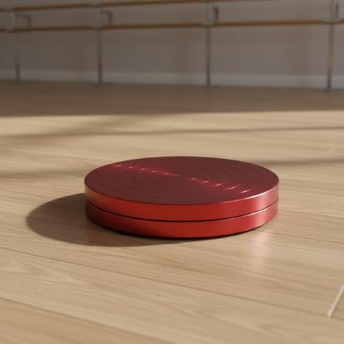 Disco giratorio de patinaje sobre hielo para estudio y gimnasio en aluminio CNC rojo 3