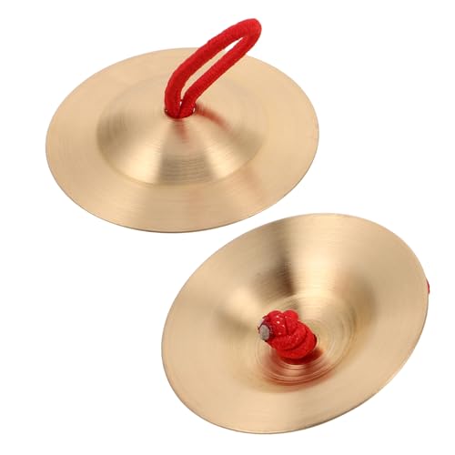 BESTonZON Finger Cymbals Musical Instrument for Dance Practice Handheld Rhythm Training for Boys and Girls Adults