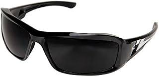 Edge Eyewear XB116 Brazeau Safety Glasses, Black with Smoke Lens