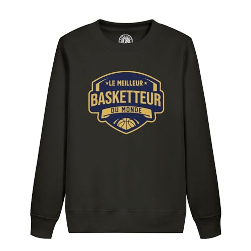 Basketball sweatshirt enfant pour le sport et l'école avec motif joueur rigolo