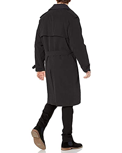 Image of London Fog Men's Raleigh Double Breasted Long Trench Coat with Zip Out Liner