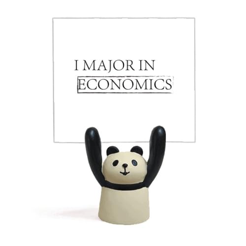 Décoration de dessin animé panda et pince-note Major in Economics pour réorganiser votre espace