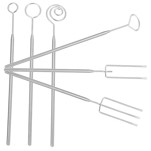 Housoutil Fondue Chocolate Chocolate Dipping Forks 1 Set Chocolate Fork Stainless Steel Decorative Pen Candy Stainless Steel Fondue Forks Candy Dipping Forks
