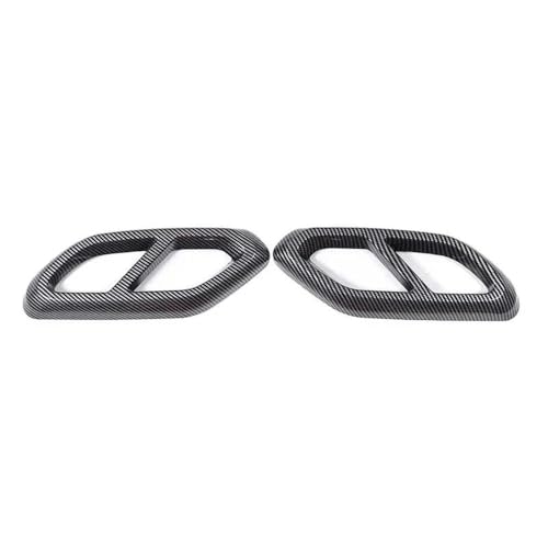 Spare Parts ABS Chrome/Carbon Style Car Tail Exhaust Pipe Cover For Benz GLC X253 C253 2023-2025 Tail Throat Pipe Trim Accessories(Carbon fiber pattern)