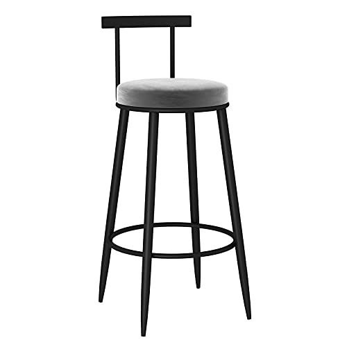 Taburetes Altos de Cocina con Respaldo Plastico Marca ZLZYPLE