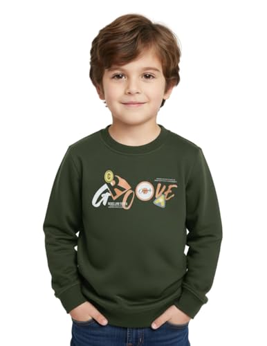 Image of Mack Jonney Boys Printed Fleece Sweatshirt - Warm Winter Pullover for Kids -M5367