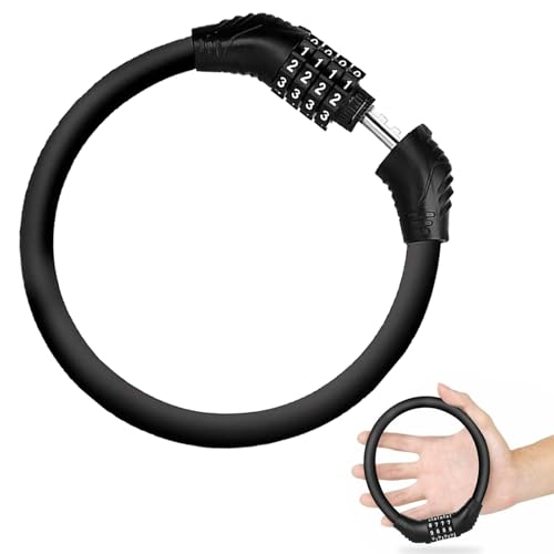 自転車 ロック自転車 鍵 ワイヤーロック桁式 自転車ロック 防盗 太さ12o 高切断対抗防錆 携帯便利 バイク 盗難防止 (ブラック)