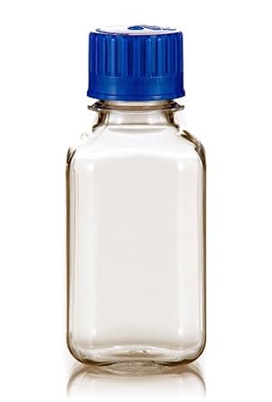 BPC0250 Polycarbonate Square Media Bottle, 250ml, 59" Length x 139" Height Pack of 96