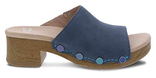 Dansko Women's Giana Blue Milled Nubuck Sandals 6.5-7 M Us #TOP6