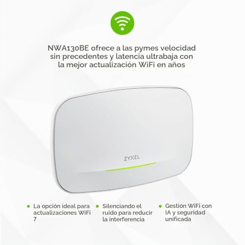 Miniatura 6 de Zyxel Be11000 Punto De Accesso Wifi 7 2 Puertos Ethernet 2.5g Poe Triple Radio Nivel Empresarial Mesh Gestión En La Nube, App O Standalone Alimentación Usb C No Incluida Nwa130be
