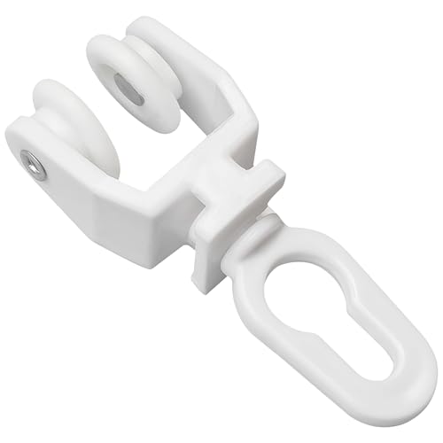 40 Pieces Curtain Track Rollers Pulleys – Plastic Double-Wheel Gliders for Window and Shower Curtain Rails