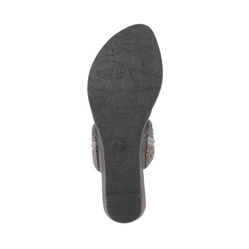 Image of Metro Women Synthetic Embellished Ethnic Wedge Party Sandal