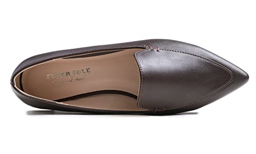 Image of FEVERSOLE Women's Loafer Flat Pointed Fashion Slip On Comfort Driving Office Shoes