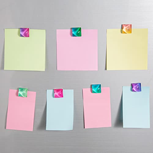 STARUBY 25 Color Fridge Magnets Refrigerator Magnets Cute Decorative Square Magnet Gradient and Glitter Color Magnets Glass Magnets for Fridge Locker Whiteboard Office Kitchen,1.6 cm