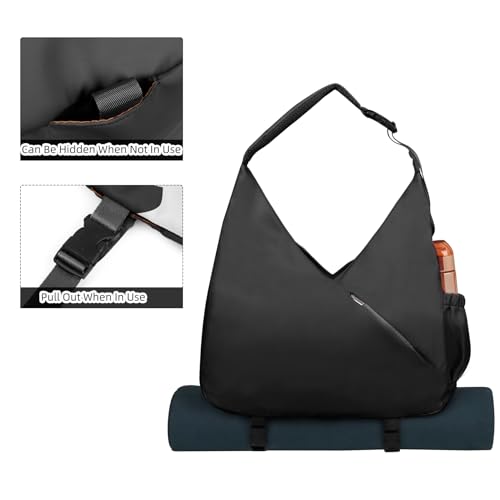 Bolsa esportiva feminina grande para academia de ioga com suporte para tapete de ioga e compartiment