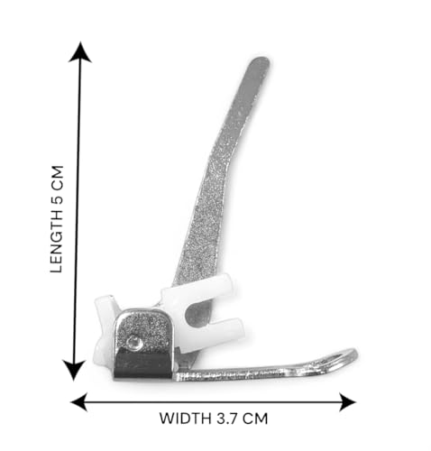 Image of ZENITH Darning White Pressure Foot Snap on Type for Automatic Electric Low Shank Sewing Machines Suitable for Usha Janome Brother Singer etc Steel Finish (Darning White)