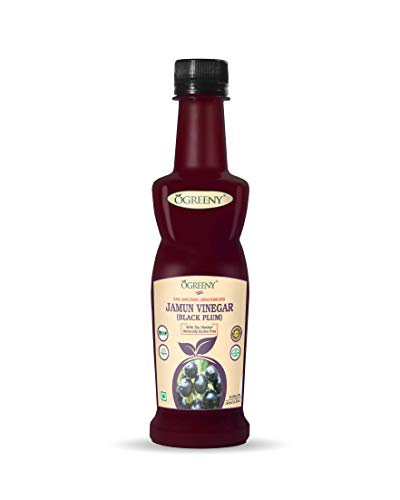 Image of Ogreeny Jamun Vinegar Organic with Mother 350 ml - Raw, Unfiltered (Made with Organic Jamun Fruits)