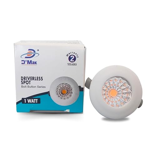 Image of D'Mak 1 Watt Round LED Button COB Pink Focus Light for POP /Recessed Lighting (Pink, Pack of 5)