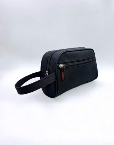 Necessaire Masculina Executiva Viagem Trabalho Estojo Organizador Impermeável Nylon (Preto)
