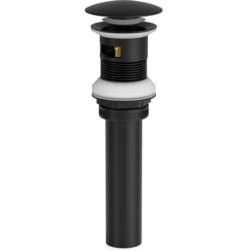 BOTEMY Bathroom Sink Drain with Overflow-Big Cap Pop up Drain, Anti-Clogging Vessel Sink Stopper Fit for 1.6