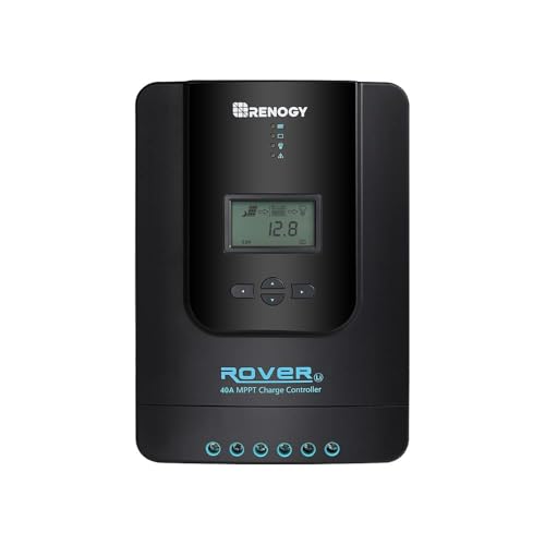 Renogy Charge Controller-Rover 40A MPPT 12V/24V Auto-Detect LCD Display | 99.9% Efficiency for Gel/Flooded/Lithium Batteries | Dual-Peak Tracking & Modbus Support - image 1