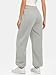 ATHMILE Fleece Sweatpants for Womens High Waisted Grey Sweat Pants Fall Fashion Fleece Lined Workout Joggers Pants Baggy Lounge Bottoms