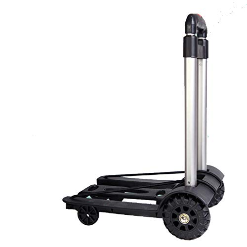Luggage Cart Aluminum Alloy Portable Household Folding Trolley Shopping Cart Travel Trolley Small Trailer (Load Bearing: 55Kg) Luggage,Travel Trolley Small Trailer,Twowheeled