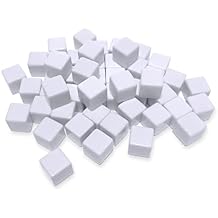 16MM Blank White Dice for Board Games, DIY, Fun, and Teaching, Pack of 50