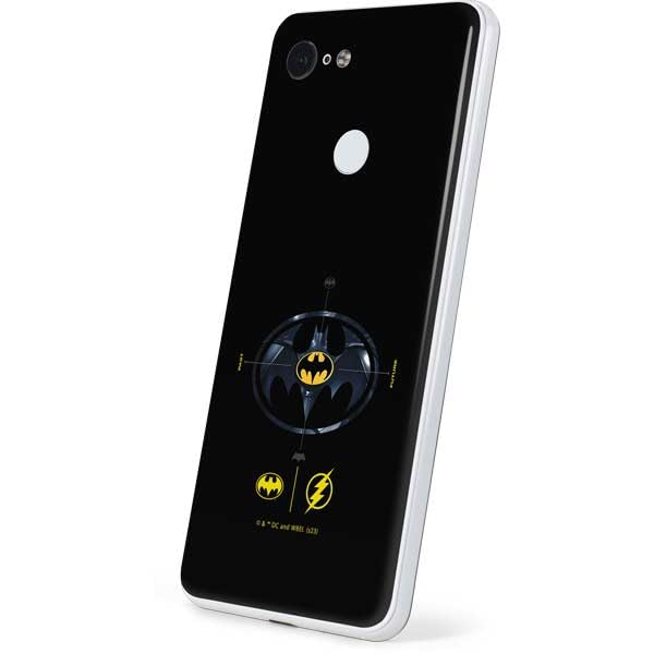 Skinit Decal Phone Skin Compatible with Google Pixel 3 - Officially Licensed Warner Bros The Flash Movie: Batman Multiverse Logos Design