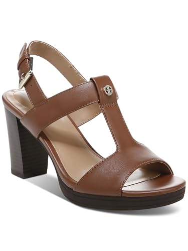 Giani Bernini Womens Paulette Buckle Slingback Sandals Brown 6.5 Medium