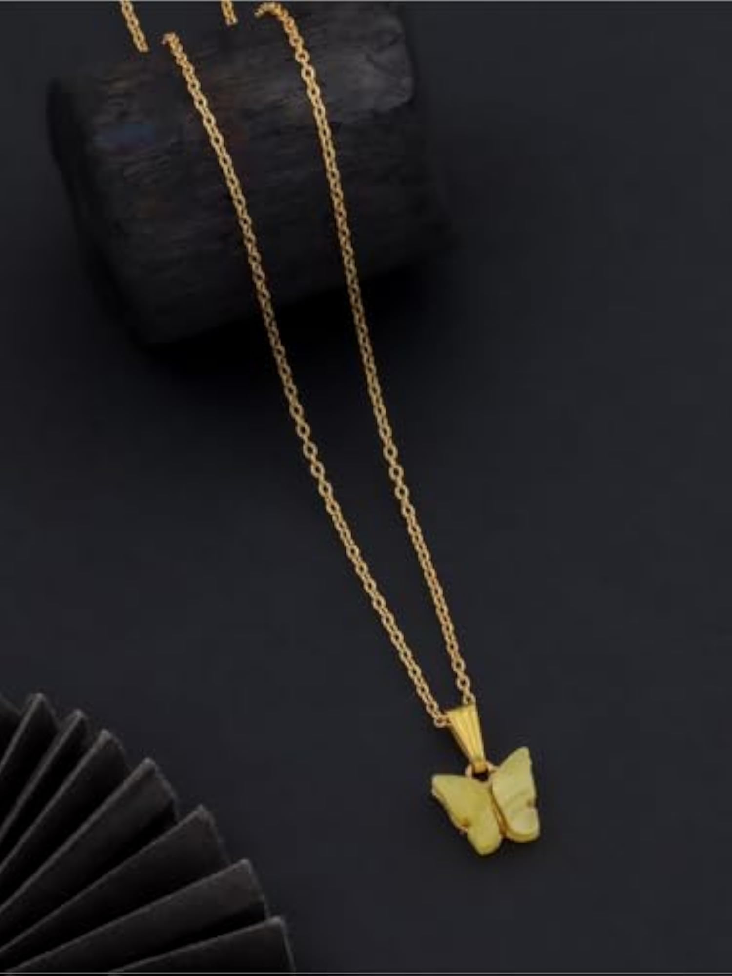 Women's Colorful Butterfly Pendant Necklace Set of 5