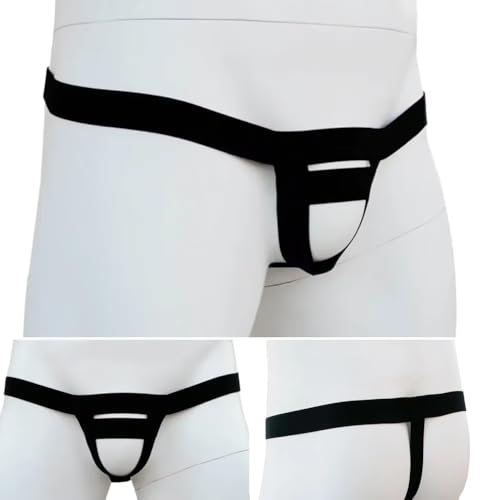 Image of Male BDSM Bondage Penis Restraint Strap G-String Cock Ring Lock Thong BDSM Penis High Stretch Bondage Band Sissy Chastity Lock Belt Sexy Lingerie T-Back Briefs Briefs Erotic for Gay