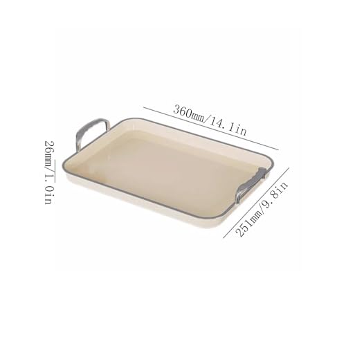 Bandeja decorativa para desayuno rectangular ligera que evita derrames en casa 3