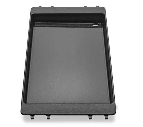 Cast-iron Griddle Insert for Weber Genesis 300 Series Gas Grills, Enameled Flat Top Griddle 7566 Replacement, Compatible with Genesis E/S/EP/CEP-310/320/330