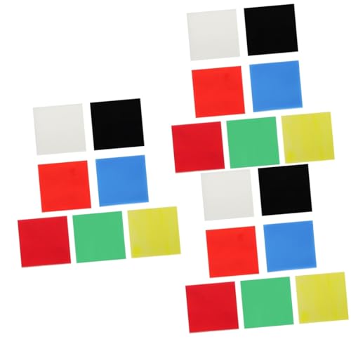 KONTONTY 3sets Elegant and Vivid Colors Square Glass Microwave Safe Hot Glass Fusing Sheets 7pcs*3