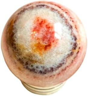 احجار كريمة طبيعية نادرة - حجر العقيق الطبيعي الرائع متعدد الالوان ( الوان نادرة ) على شكل كرة كاملة حجم 2.5 سم