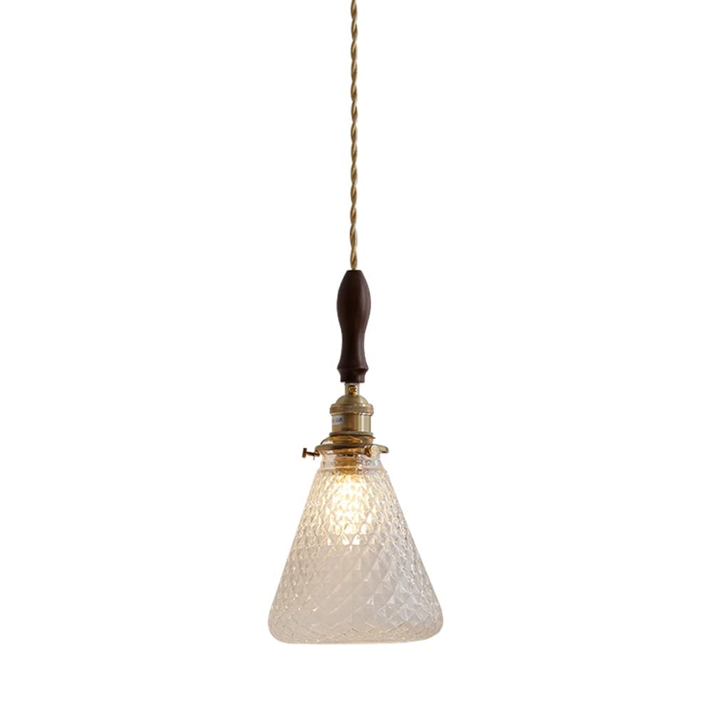 Lampe suspendue en verre E27 et laiton lustre de salon H10,24
