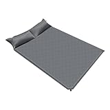KAUITOPU Doppel Selbstaufblasbare Isomatte, Camping-Luftmatratze mit 2 Kissen Aufbewahrungstasche für Camping Reisen Angeln Bergsteigen 192 * 132cm