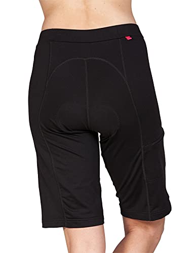 Terry Liberty Cycling Shorts -Women's 13 Inch Inseam Relaxed Fit Padded Mountain Bike Short - Black, Large #TOP2