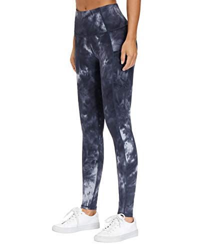 Image of THE GYM PEOPLE Thick High Waist Yoga Pants with Pockets, Tummy Control Workout Running Yoga Leggings for Women