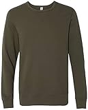 Alternative Men's Vintage Sport French Terry B-Side Reversible Crew Neck, Utility Green, S