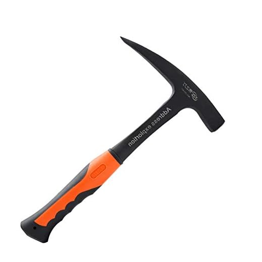 Rock Pick - 28 oz Geological Hammer with Pointed Tip & Shock Reduction Grip - 11.4 Inch