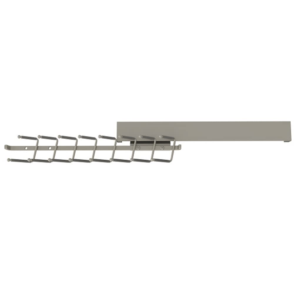 Rev-A-Shelf Sidelines CTRSL-14-SN-1 14 Inch Pull-Out Sliding Extending Closet Storage Organizer Deluxe Tie Rack for Up to 16 Ties, Satin Nickel