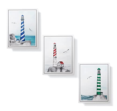 Image of Twigs Paper - 12 Nautical Lighthouse Note Cards - Greeting Cards for All Occasions - 3 Different Design Pack With Envelopes - Personalized Thank You Cards - Made in USA (5.5 x 4.25 inches,Set of 12)