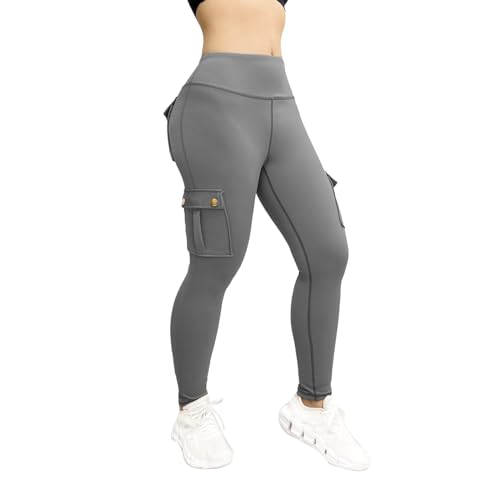 Pantalon de yoga à large ceinture gainante et poches latérales