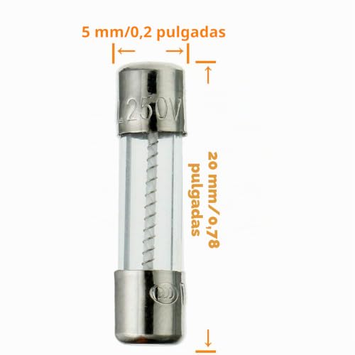 Miniatura 2 de Huarew T4al250v 20 Piezas 5x20mm Fusible De Vidrio De Soplado Lenta 4a 250v 0,2 X 0,78 Pulgadas Fusible De Retardo De Tiempo