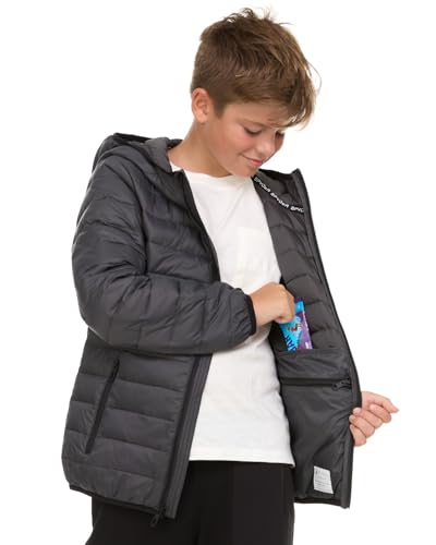 Image of Spyder Boys Puffer Jacket - Lightweight Packable Wind Water Resistant Quilted Boys Winter Coat - Cozy Insulated Winter Jacket